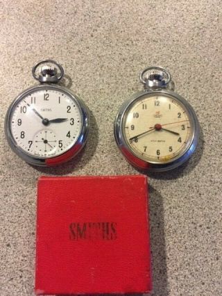 Vintage Smiths Pocket Watch And Stop Watch