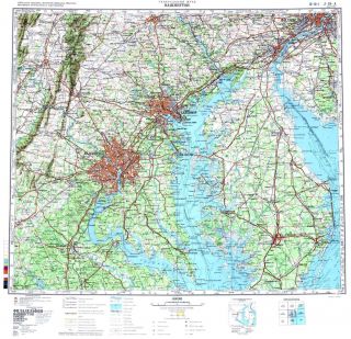 Russian Soviet Military Topographic Maps - Washington D.  C.  (usa),  1:500k,  Reprint