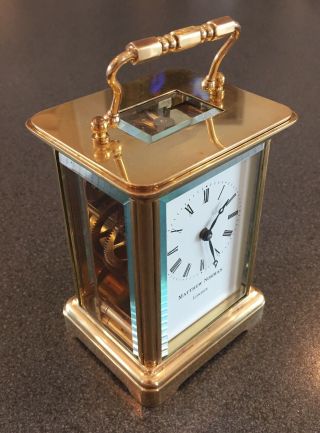 Very Fully Serviced Brass Cased Matthew Norman Carriage Clock 2