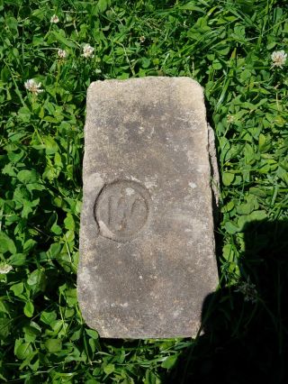 Very Rare Antique Brick Labeled " W " In Circle Welch - Bright Monica Pennsylvania