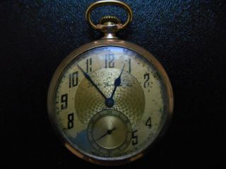 Old Illinois Pocket Watch Gf Size 12 43mm Not Running 88 Grams 21j
