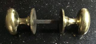 Old Vintage Victorian Edwardian Style Antique Brass Oval Door Knobs