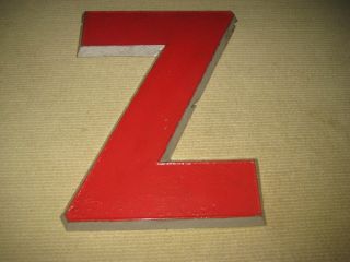 Vintage/antique Cast Aluminum Huge Architectural Letter " Z " Adler Sign Company