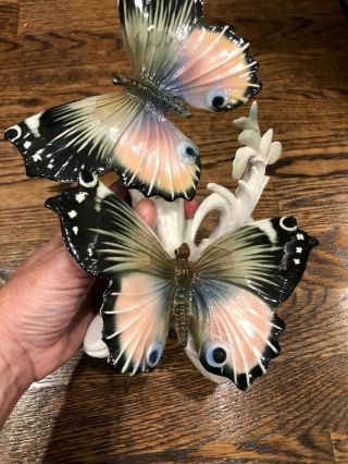 Vintage Karl ENS Thuringia Volkstedt Germany Porcelain Art Butterfly Figurine 6