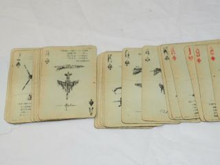 AIRCRAFT RECOGNITION PLAYING CARDS 44 - 2 - 10 Played Deck 1979 5