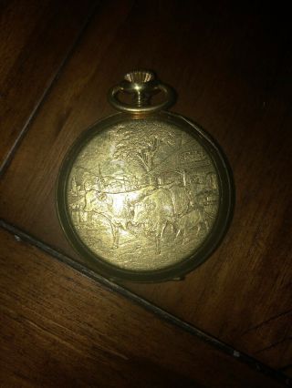 VINTAGE ARNEX 17J INCABLOC POCKET WATCH with CRACKED GLASS (easily repairable) 2