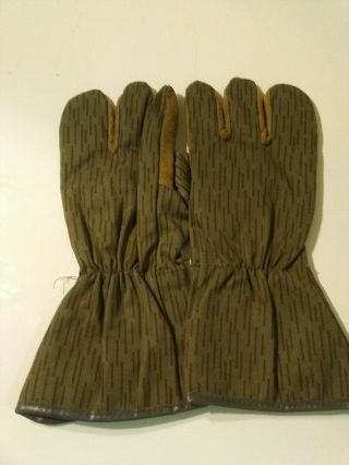 East German DDR Rain Pattern Ski Mitts Gloves Military Field Gear Durable Thick 3