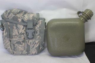 Rare Molle Ii Abu Tiger Stripe 2 Qt Collapsible Canteen Pouch & Bladder
