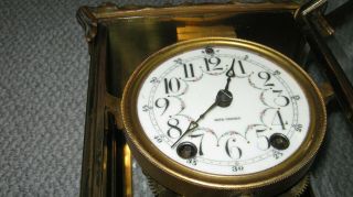 Antique Seth Thomas Crystal Regulator Mantle Clock 2