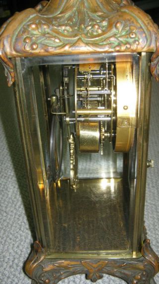 Antique Seth Thomas Crystal Regulator Mantle Clock 3