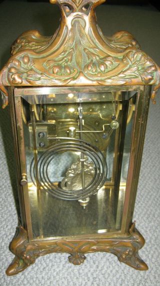 Antique Seth Thomas Crystal Regulator Mantle Clock 5