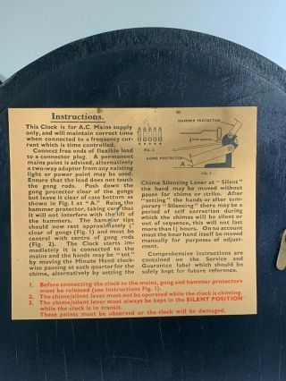 Antique Vintage Genalex Synchronous Electric Mantel Clock with instructions 4