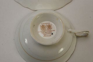4 Pc Gorgeous Paragon Petite Point Pattern Tea Cups And Saucers