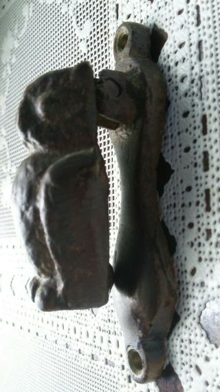 Antique vintage brass Owl bedroom door knocker 4