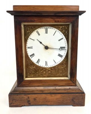 Antique Rosewood Campaign Carriage Clock Style Mantel Bracket V.  A.  P Brevete 2