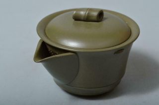 T1347: Japanese Tokoname - ware Brown pottery TEA POT Houhin Kyusu Sencha 3