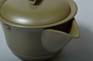 T1347: Japanese Tokoname - ware Brown pottery TEA POT Houhin Kyusu Sencha 6