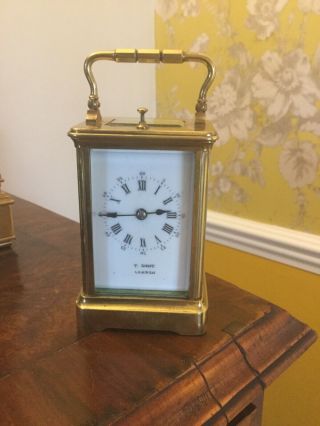 Rare Victorian Sub Miniature Dent Of London Striking & Repeating Carriage Clock