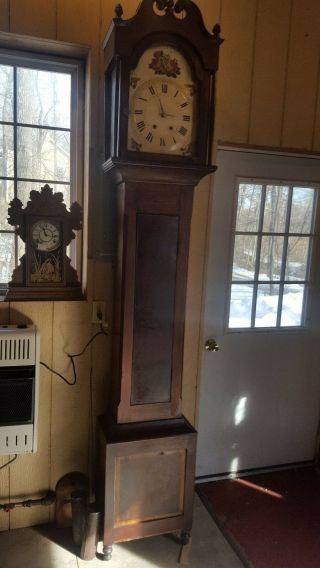 Antique American Tall Case / Grandfather Clock 8 - Day C.  1800
