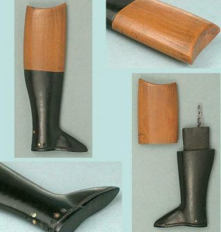 Antique Figural Riding Boot Needle Case English Circa 1820