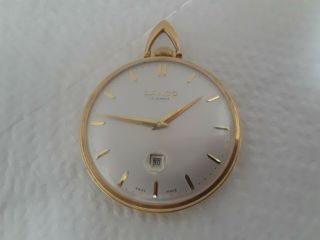 Old Pocket Watch Lanco 17 J Plaque G 20 Lwc Case Swiss Cal 1336