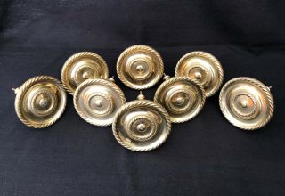 Antique Brass Curtain Hold Tie Backs X 8 Circular Home Decor Interior Design Gc