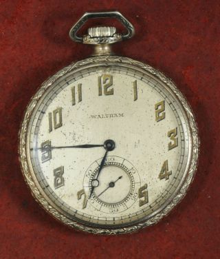 Vintage 1921 Waltham 15 Jewel Size 12 Pocket Watch Not Running,  14k Gold Filled