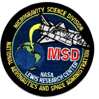 Sp - 255 Nasa Microgravity Science Division Lewis Research Center Patch