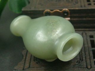 Chinese Antique Celadon Nephrite Hetian - Jade Statue vase snuff bottle 5