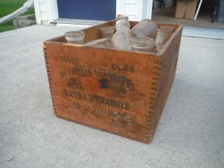 Vintage Dupont Explosives Wooden Crate Box
