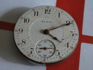 Vintage 1910 Elgin 18s 17j Pocket Watch Movement - - /repair