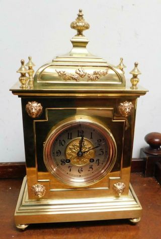 French Brass Cased Bracket Clock C1900s