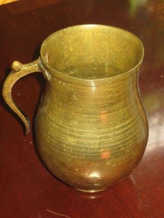 Antique 18th C Brass Copper Tankard Handle Rivets Canadian French Fur Trader