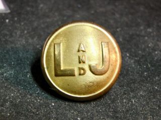 L And J York City Subway System 23mm Brass Coat Button C.  1910 S.  Appel,  Ny