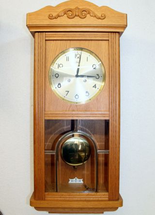 Old Wall Clock Chime Clock Regulator Franz Hermle & Sohn Fhs