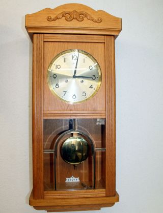 Old Wall Clock Chime Clock Regulator Franz Hermle & Sohn FHS 3