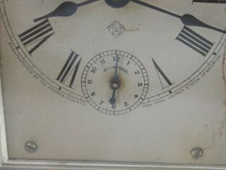 Rare Antique Vtg Metal Ansonia Carriage Mantle Shelf Wind Up Alarm Clock Running 3