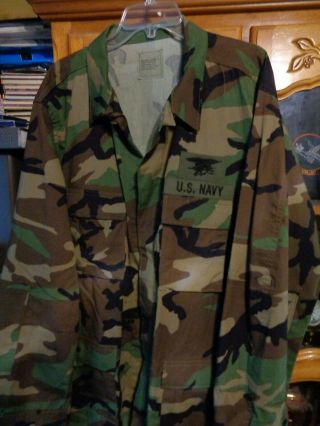 Seal Tactical Woodland Tri Color Desert Storm Shirt Xx Large X Long Team Member