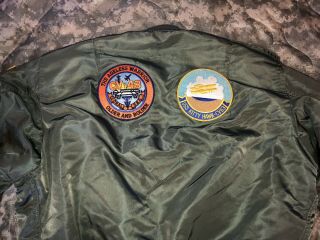 Us Navy Tour Jacket,  USS Midway,  Kitty Hawk,  Desert Storm,  Alpha Industries L - 2B 3