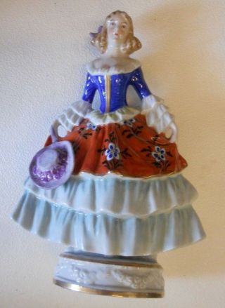 Vintage Sitzendorf Porcelain Lady Figurine
