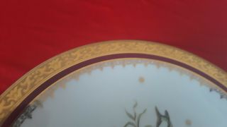 3 Antique French Fish Oyster Plate 1940 CHASTAGNER Porcelain Limoge 5