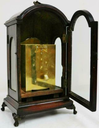 Rare Antique English Mahogany 18thc Single Fusee Verge Escapement Bracket Clock 11