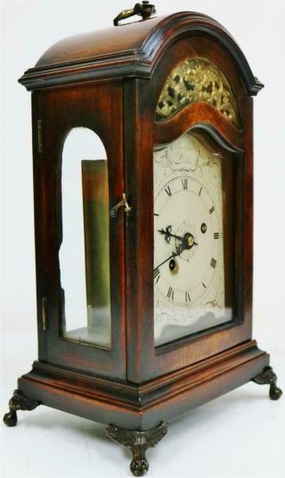 Rare Antique English Mahogany 18thc Single Fusee Verge Escapement Bracket Clock 3