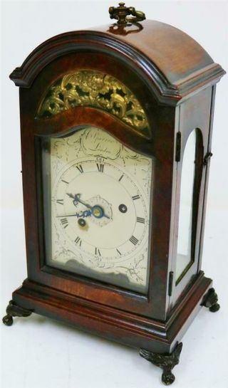 Rare Antique English Mahogany 18thc Single Fusee Verge Escapement Bracket Clock 5