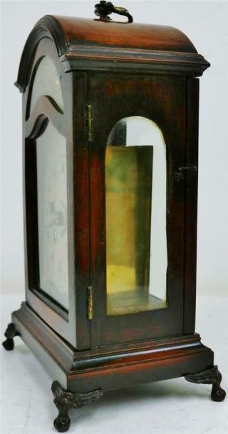 Rare Antique English Mahogany 18thc Single Fusee Verge Escapement Bracket Clock 6