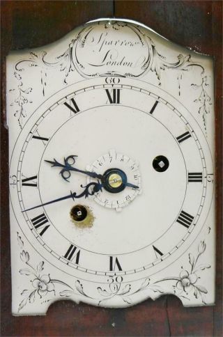 Rare Antique English Mahogany 18thc Single Fusee Verge Escapement Bracket Clock 9