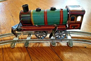 Vintage Tin Litho Wind Up Train Tin Toy Japan Rohr Cosmic Artifacts