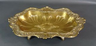 1860s French Napoleon III Empire style Ornate Brass Centerpiece Footed Bowl 4