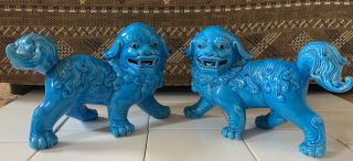 Rare Vintage Pair Chinese Foo Dogs In