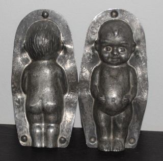 Antique Tin Chocolate Mold Kewpie